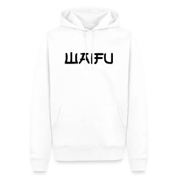 Waifu - Männer Premium Bio Hoodie - Weiß - Vorne - Nico (187cm)