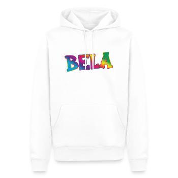 Bela - Sweat à capuche Premium bio Homme - blanc - Devant - Nico (187cm)