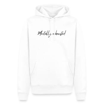 mentally exhausted T-Shirt - Männer Premium Bio Hoodie - Weiß - Vorne - Nico (187cm)