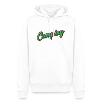 Vie de camping - Sweat à capuche Premium bio Homme - blanc - Devant - Nico (187cm)