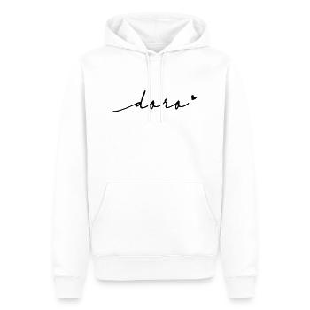 Nom cursif Doro - Sweat à capuche Premium bio Homme - blanc - Devant - Nico (187cm)