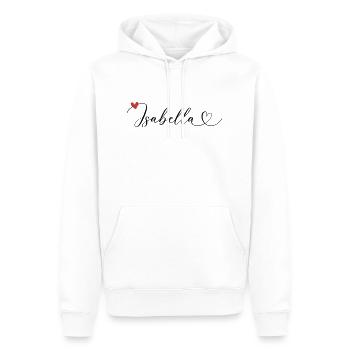Isabella Name Vorname Kalligrafieherz - Männer Premium Bio Hoodie - Weiß - Vorne - Nico (187cm)