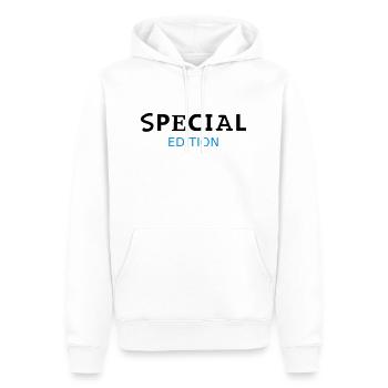 Lettrage Premium édition spéciale - Sweat à capuche Premium bio Homme - blanc - Devant - Nico (187cm)