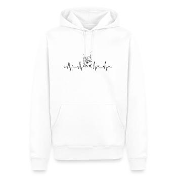 Heavy Metal EKG Metall Fork - Männer Premium Bio Hoodie - Weiß - Vorne - Nico (187cm)