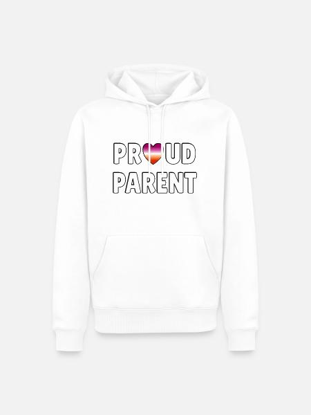 Stolze Eltern Lesben-Flagge - Männer Premium Bio Hoodie - Weiß