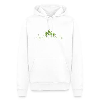 Forester Forest Tree Nature Heartbeat Gift cool - Men’s Premium Organic Hoodie - white - Front - Nico (187cm)