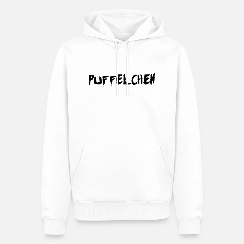 Bouffées - Sweat à capuche Premium bio Homme - blanc