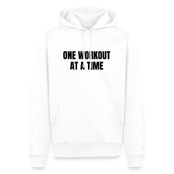 Entraînement - Sweat à capuche Premium bio Homme - blanc - Devant - Nico (187cm)