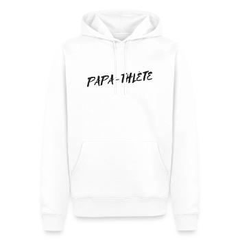 Papa-thlete musculation fitness - Sweat à capuche Premium bio Homme - blanc - Devant - Nico (187cm)