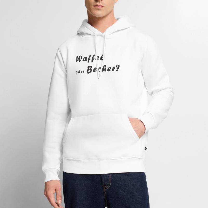 Eis in der Waffel oder im Becher? Männer Premium Bio Hoodie