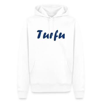 Turfu - Sweat à capuche Premium bio Homme - blanc - Devant - Nico (187cm)