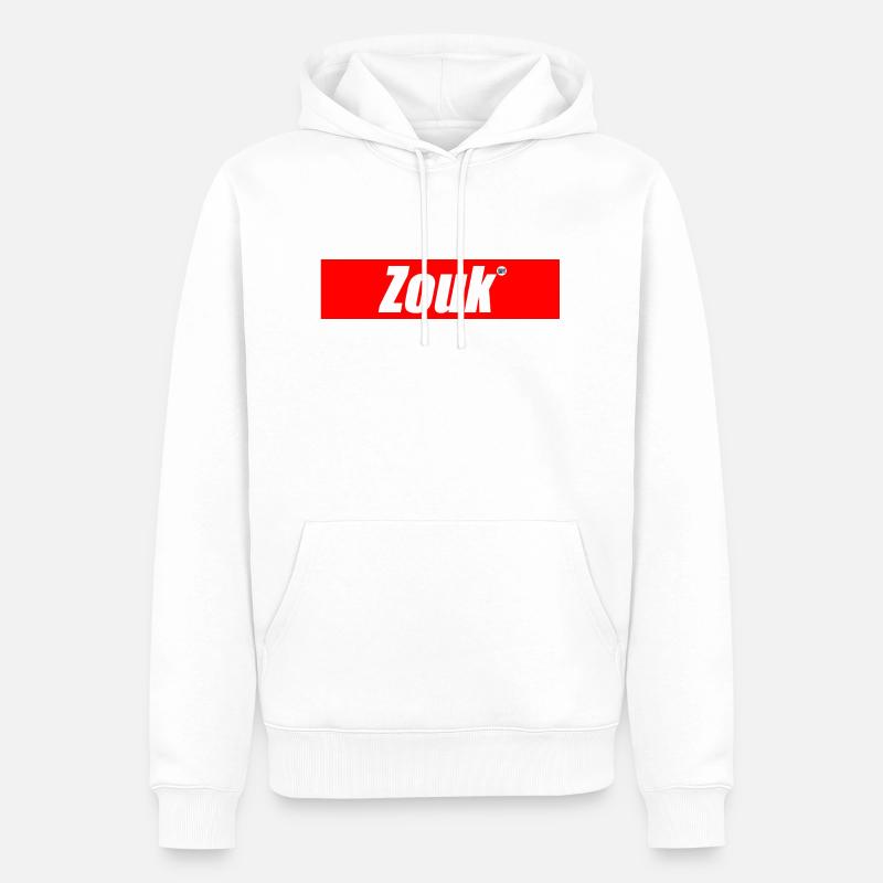 Zouk - Kreyol Sat - Sweat à capuche Premium bio Homme - blanc