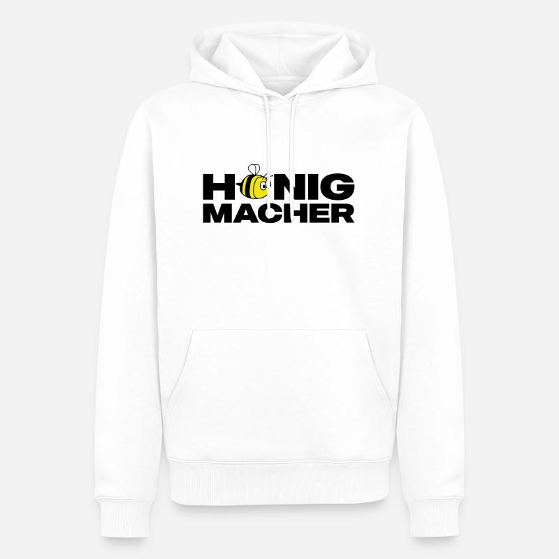 Honigmacher - Männer Premium Bio Hoodie - Weiß