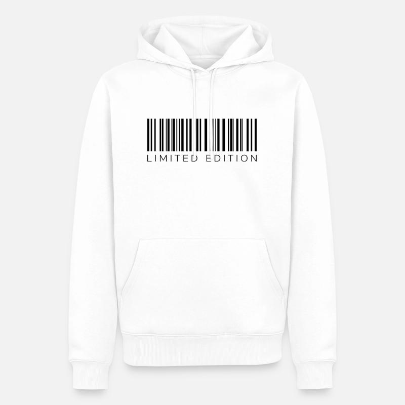 Code-barres en édition limitée - Sweat à capuche Premium bio Homme - blanc