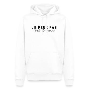 Ich kann nicht mit der Flasche gefüttert werden - Männer Premium Bio Hoodie - Weiß - Vorne - Nico (187cm)