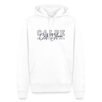 CalpeDesign4Costa - Männer Premium Bio Hoodie - Weiß - Vorne - Nico (187cm)