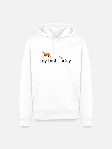 Dog Hund - Männer Premium Bio Hoodie - Weiß