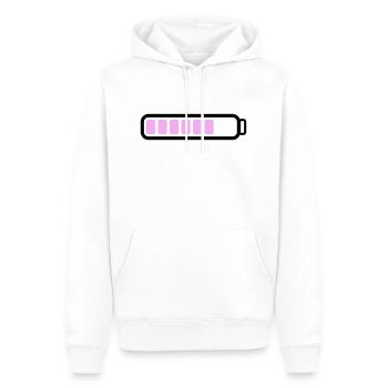Akku Batterie loading - Männer Premium Bio Hoodie - Weiß - Vorne - Nico (187cm)
