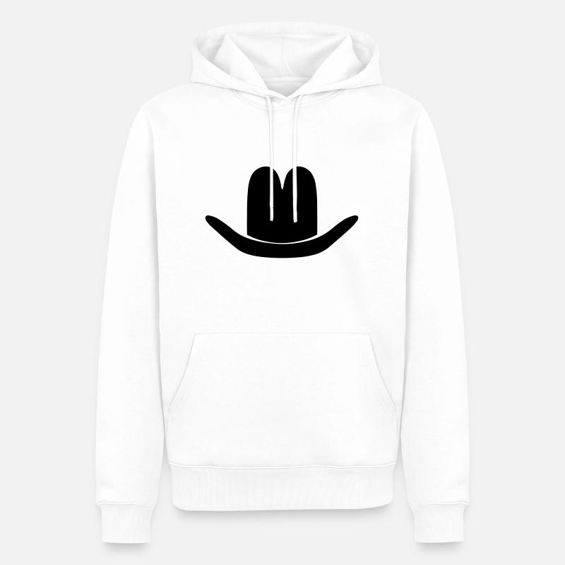 Hut - Männer Premium Bio Hoodie - Weiß