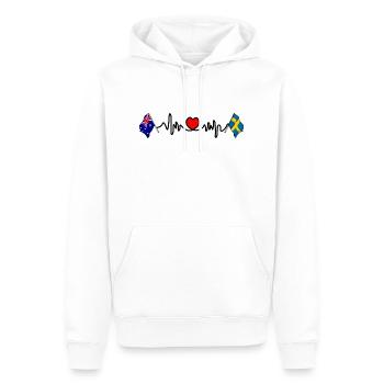 Cardio cardiaque avec Flag Australia, Suède - Sweat à capuche Premium bio Homme - blanc - Devant - Nico (187cm)