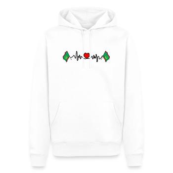 Heart rate cardio for Mauritania - Men’s Premium Organic Hoodie - white - Front - Nico (187cm)