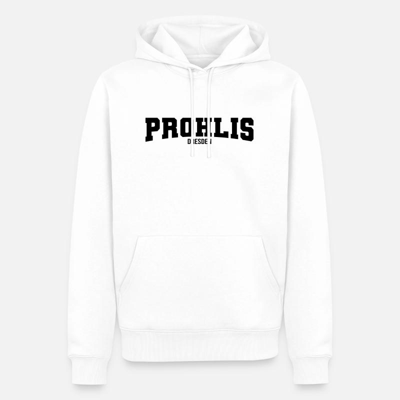 Prohlis Dresden Stadteil Nicki - Männer Premium Bio Hoodie - Weiß