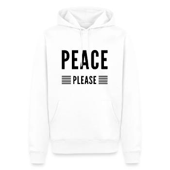 Paix S’il vous plaît Paix Paix Mondiale Ukraine - Sweat à capuche Premium bio Homme - blanc - Devant - Nico (187cm)
