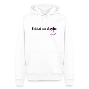 Girls just wanna invest - Männer Premium Bio Hoodie - Weiß - Vorne - Nico (187cm)