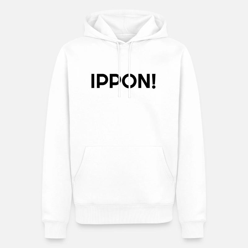 JUDO IPPON! - Sweat à capuche Premium bio Homme - blanc
