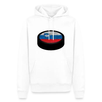 Équipe Slovénie Hockey Puck - Sweat à capuche Premium bio Homme - blanc - Devant - Nico (187cm)