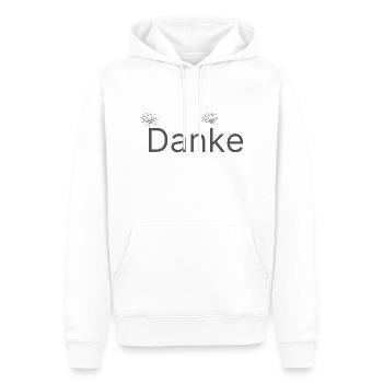 Danke - Männer Premium Bio Hoodie - Weiß - Vorne - Nico (187cm)