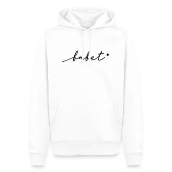 Babet Schreibschrift Name - Männer Premium Bio Hoodie - Weiß - Vorne - Nico (187cm)