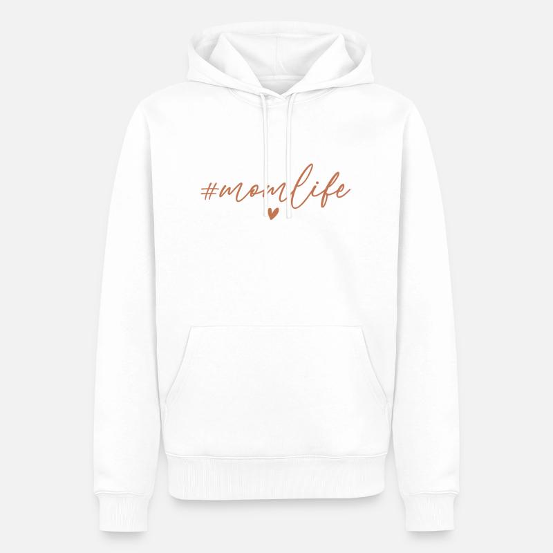 Das Leben der Mutter - Männer Premium Bio Hoodie - Weiß