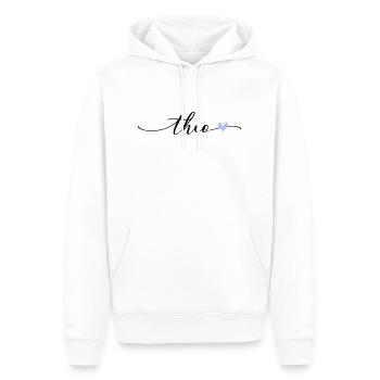 Theo Name Kalligrafie Schrift - Männer Premium Bio Hoodie - Weiß - Vorne - Nico (187cm)