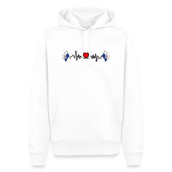 Heart rate cardio for Trentino South Tyrol Italy - Men’s Premium Organic Hoodie - white - Front - Nico (187cm)