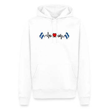 Cardio de fréquence cardiaque pour El Salvador - Sweat à capuche Premium bio Homme - blanc - Devant - Nico (187cm)