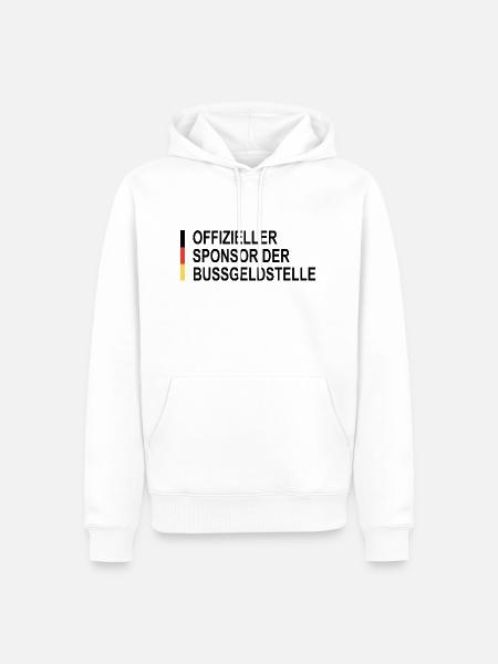 Offizieller Sponsor der Bußgeldstelle motorrad - Männer Premium Bio Hoodie - Weiß