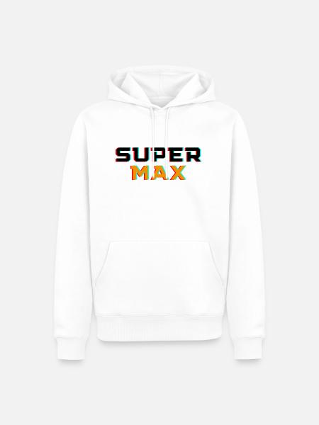 Super Max Fan Shirt - Männer Premium Bio Hoodie - Weiß