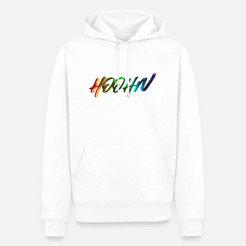 Hoohn Rainbow - Männer Premium Bio Hoodie - Weiß