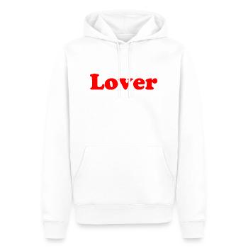 Lover - Love - loving - Romance - Romantic - Liebe - Men’s Premium Organic Hoodie - white - Front - Nico (187cm)