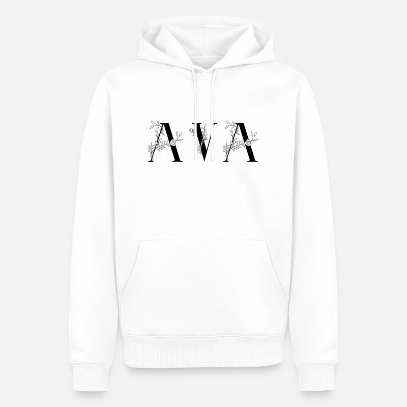 Nom - Ava - Sweat à capuche Premium bio Homme - blanc
