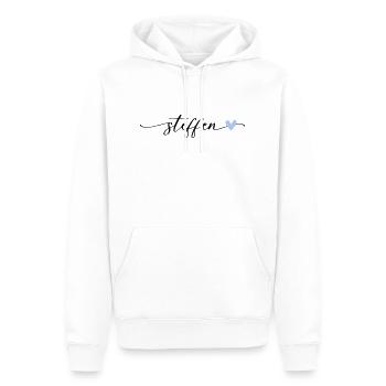 Steffen Name Kalligrafie Schrift - Männer Premium Bio Hoodie - Weiß - Vorne - Nico (187cm)