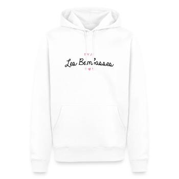 T-shirt EVJF "Les Bombasses" - Sweat à capuche Premium bio Homme - blanc - Devant - Nico (187cm)