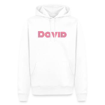 David - Männer Premium Bio Hoodie - Weiß - Vorne - Nico (187cm)