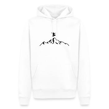 Snowboard, Halfpipe, Wintersport, Skiurlaub - Männer Premium Bio Hoodie - Weiß - Vorne - Nico (187cm)