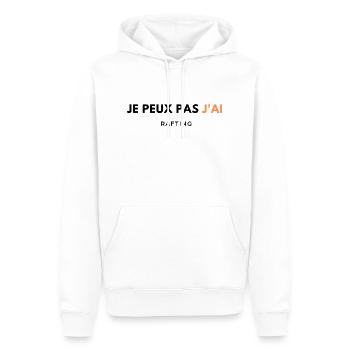 Ich kann nicht, ich kann Wasserrafting machen - Männer Premium Bio Hoodie - Weiß - Vorne - Nico (187cm)