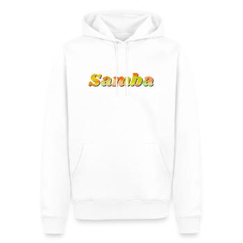 Samba - Sweat à capuche Premium bio Homme - blanc - Devant - Nico (187cm)