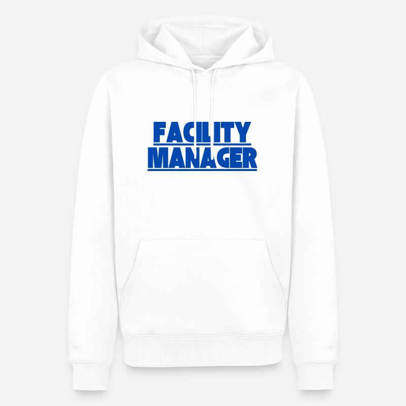 Facility Manager Technicien interne Gardien - Sweat à capuche Premium bio Homme - blanc
