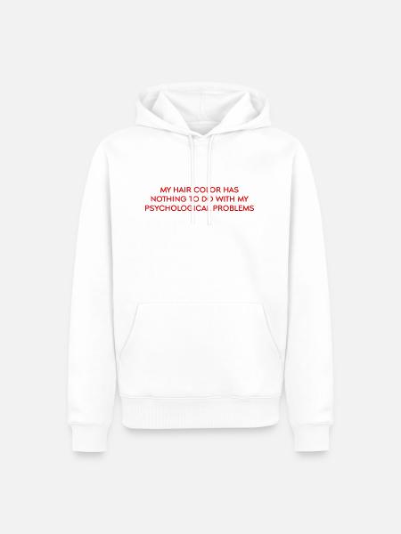 Meine Haarfarbe - Männer Premium Bio Hoodie - Weiß