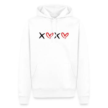 XOXO Black and Red - Men’s Premium Organic Hoodie - white - Front - Nico (187cm)